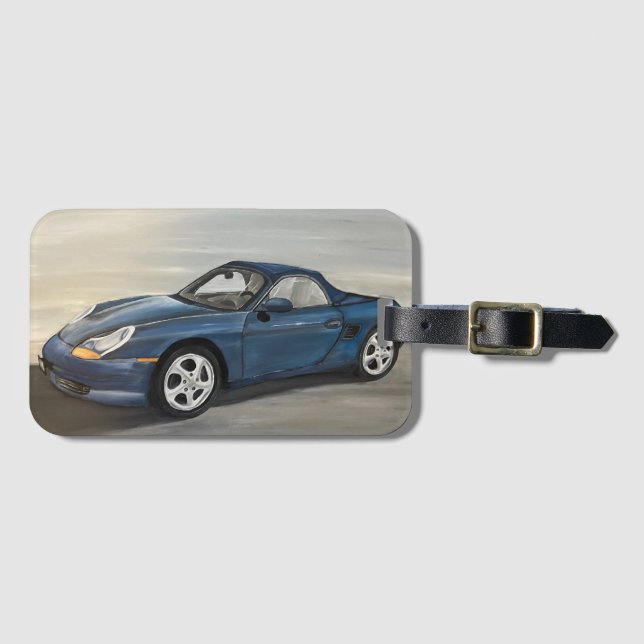 Étiquette À Bagage Peinture De Voiture De Sport De Luxe (Devant Horizontal)