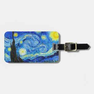 Étiquette À Bagage Peinture fraîche de Vincent van Gogh de nuit