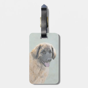 Étiquette À Bagage Peinture Leonberger - Joli art original chien