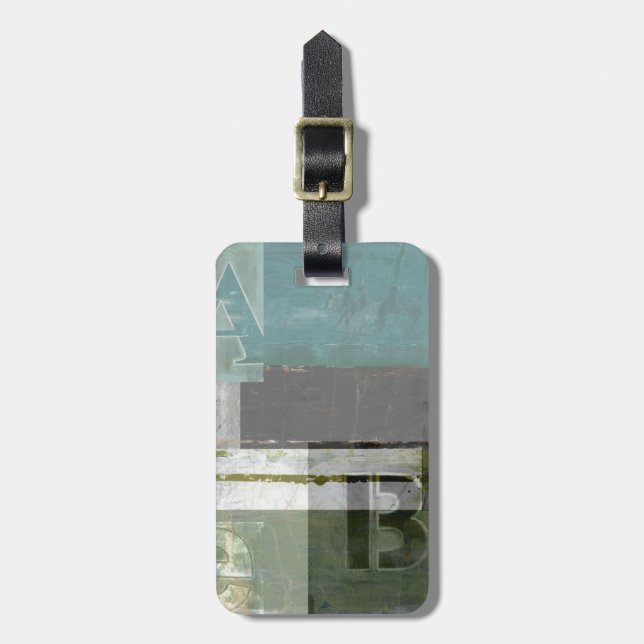 Étiquette À Bagage Peinture moderne avec lettres assorties (Devant Vertical)