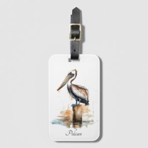 Étiquette À Bagage Pelican debout sur un poteau personnalisable