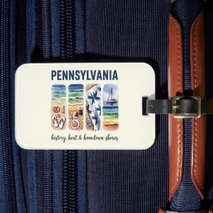 Étiquette À Bagage Pennsylvanie - Histoire, Chaleur et rivages de la