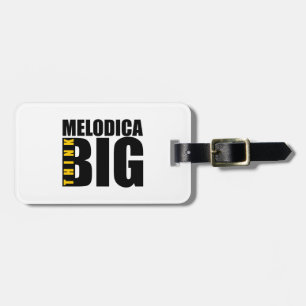 ÉTIQUETTE À BAGAGE PENSEZ GRANDS DESSINS MUSICAUX MELODICA