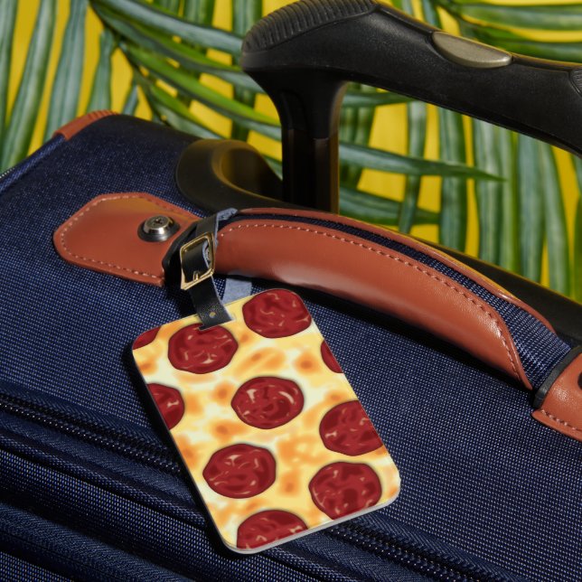 Étiquette À Bagage Pepperoni Pizza Motif (Insitu Rectoal 1)