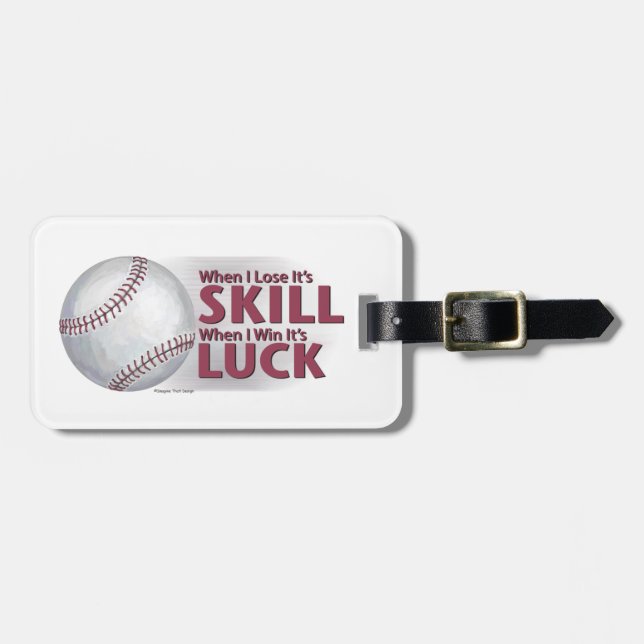 Étiquette À Bagage Perdre la compétence gagner la chance Baseball (Devant horizontal)