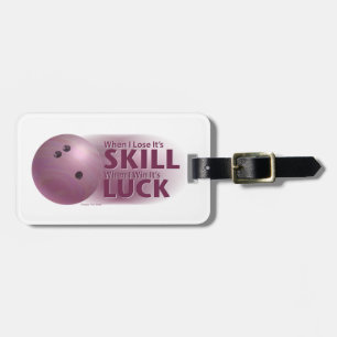 Étiquette À Bagage Perdre la compétence gagner la chance Bowling rose