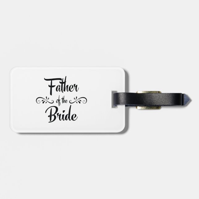 Étiquette À Bagage Père du dîner drôle de répétition de jeune mariée (Dos horizontal)