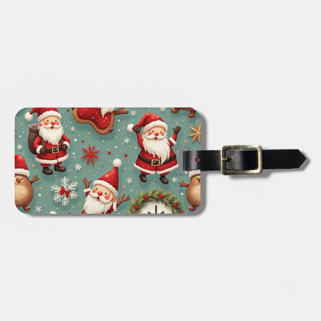 Étiquette À Bagage Père Noël (Devant horizontal)