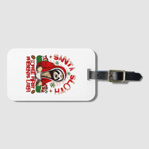 Étiquette À Bagage Père Noël café paresseux