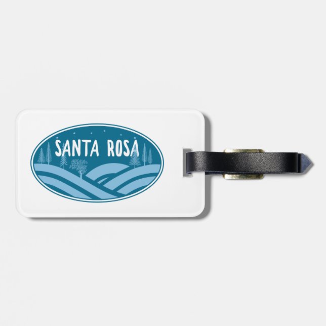 Étiquette À Bagage Père Noël Rosa California Extérieur (Dos horizontal)