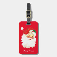 Père Noël Vintage sur Rouge