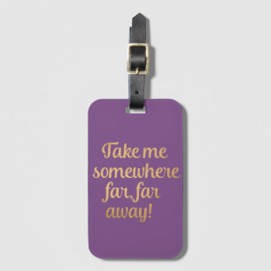 Étiquette À Bagage Personalisé Purple Gold Me Emporte
