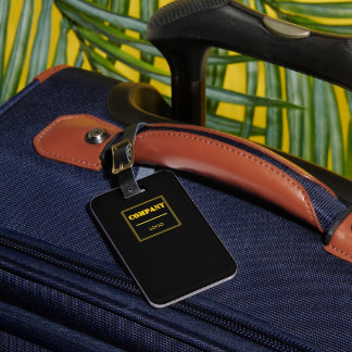 Étiquette À Bagage Personalized Company Black Modern Custom Business