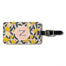 Personalized Lemon Luggage Tag 
