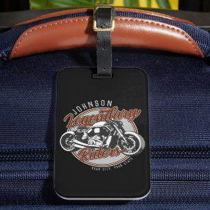 Étiquette À Bagage Personalized Motorcycle Legendary Rider Biker