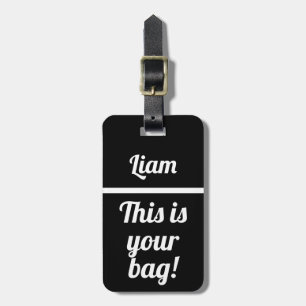 Étiquette À Bagage Personnalisé C'est votre sac   Balise de bagage am