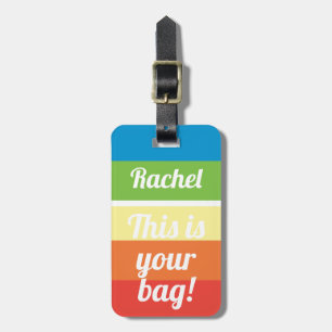 Étiquette À Bagage Personnalisé C'est votre sac Funny Rainbow LBGT