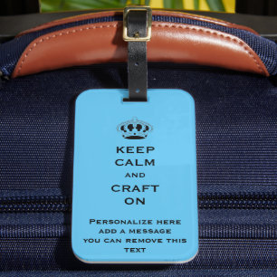 Étiquette À Bagage Personnalisé, Ciel Bleu Garder L'Artisanat Calme S