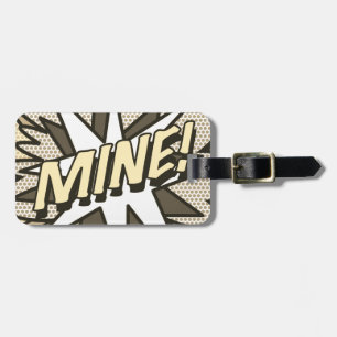 Étiquette À Bagage Personnalisé Comic Book Pop Art MINE! Vintage