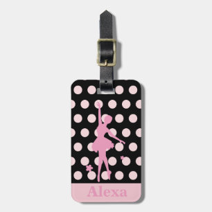 Étiquette À Bagage Personnalisé Cute joli pois de ballerine