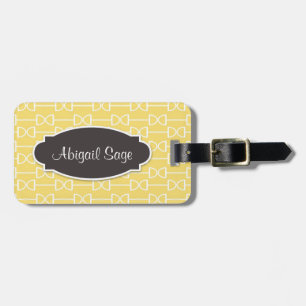 Étiquette À Bagage Personnalisé D Anneau Snaffle Cheval Bit Jaune