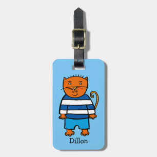 Étiquette À Bagage Personnalisé Dillon le chat