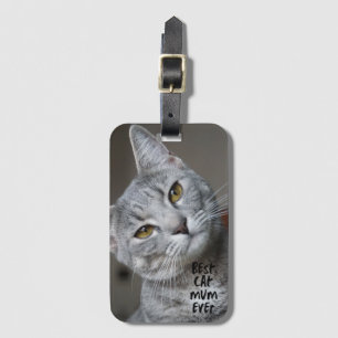 Étiquette À Bagage Personnalisé Meilleur chat Maman Toujours Moderne 