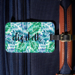Étiquette À Bagage Personnalisé Stylish Tropical