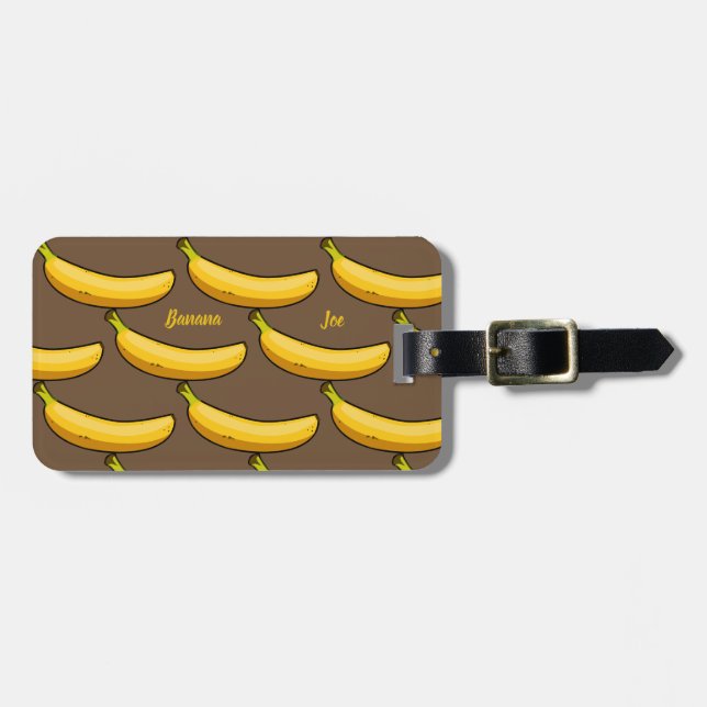 Étiquette À Bagage Personnaliser banana (Devant horizontal)