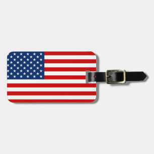 Étiquette À Bagage Personnaliser du drapeau américain