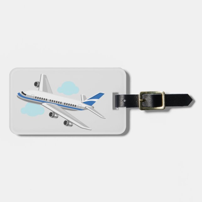 Étiquette À Bagage Personnaliser l'avion (Devant horizontal)