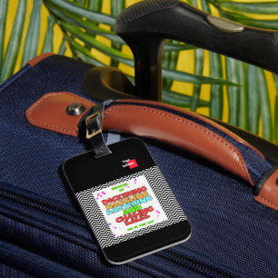 Étiquette À Bagage Personnaliser le troc + Chasing Sales Noir