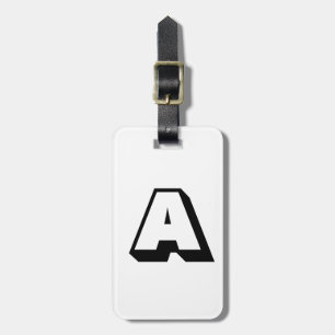 Étiquette À Bagage Personnaliser, personnaliser alphabet premier mono