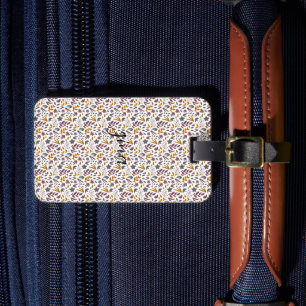 Étiquette À Bagage Personnaliser sur le Motif botanique