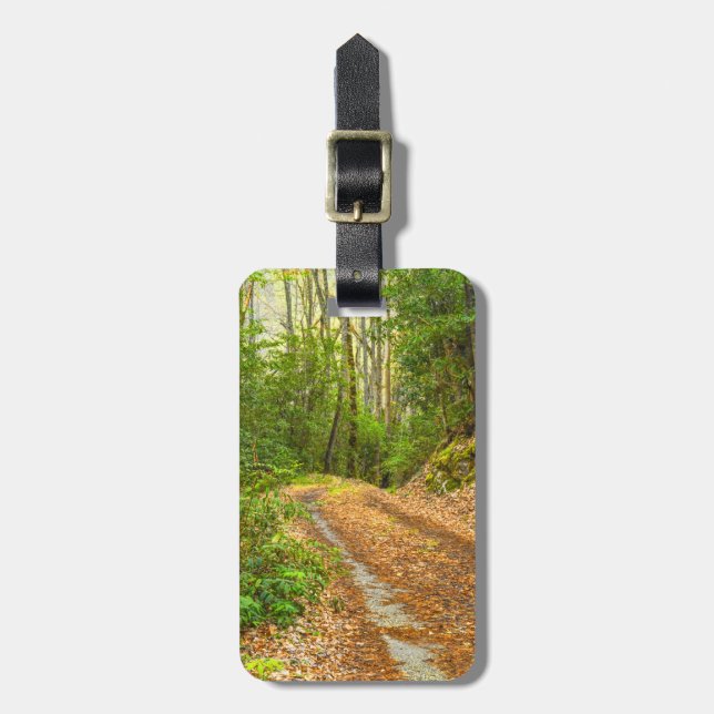 Étiquette À Bagage Personnalisez : Image fumeuse de chemin de terre (Devant Vertical)