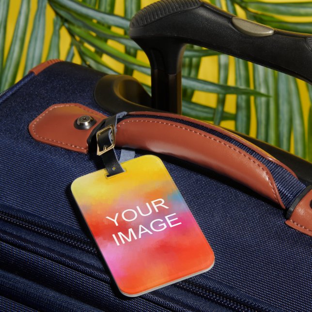 Étiquette À Bagage Personnalisez votre image photo ou nom du logo Mod (Insitu Rectoal 1)