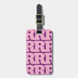 Étiquette À Bagage Personnalisez Votre Lettre, Motif de Monogramme Gr