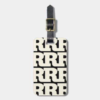 Étiquette À Bagage Personnalisez Votre Lettre, Motif de Monogramme Gr