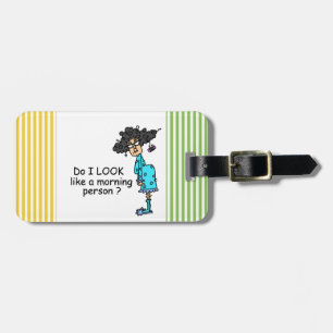 Étiquette À Bagage Personne Du Matin