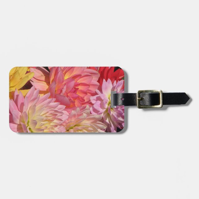 Étiquette À Bagage Pétales de dahlia (Devant horizontal)