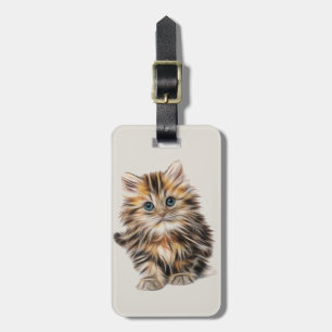 Étiquette À Bagage Petit chaton mignon