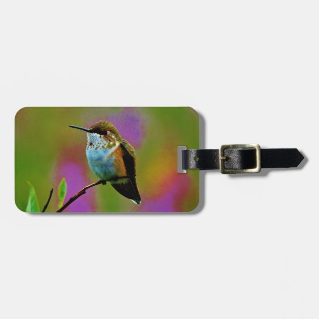 Étiquette À Bagage Petit colibri gras (Devant horizontal)