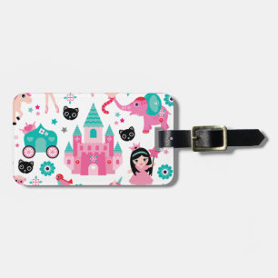Étiquette À Bagage Petite princesse rose mignonne Unicorn Magical