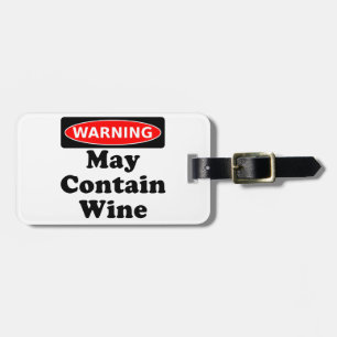 Étiquette À Bagage Peut contenir le vin
