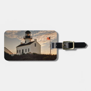 Étiquette À Bagage Phare au coucher du soleil, Californie
