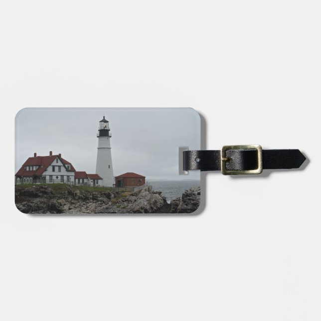Étiquette À Bagage Phare principal de Portland, Maine (Devant horizontal)