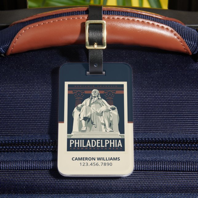 Étiquette À Bagage Philadelphie | Institut Benjamin Franklin (Insitu Rectoal 2)