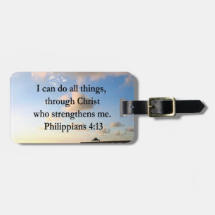 ÉTIQUETTE À BAGAGE PHILIPPIENS 4:13 ESPOIR