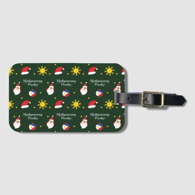 Étiquette À Bagage Philippines Noël philippin Maligayang Pasko (Devant Horizontal)