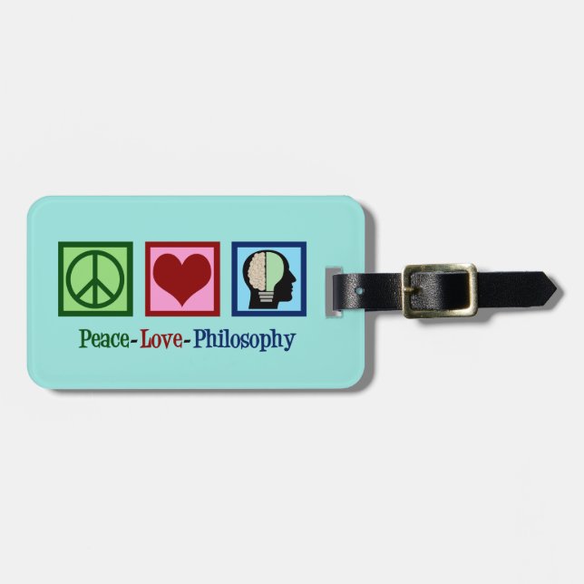 Étiquette À Bagage Philosophie d'amour de paix (Devant horizontal)